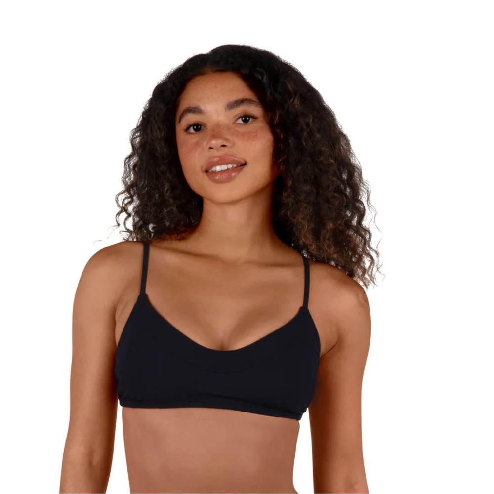 Hurley Logo Solid Amphora Adjustable-Strap Bralette Multiway Bikini black XL